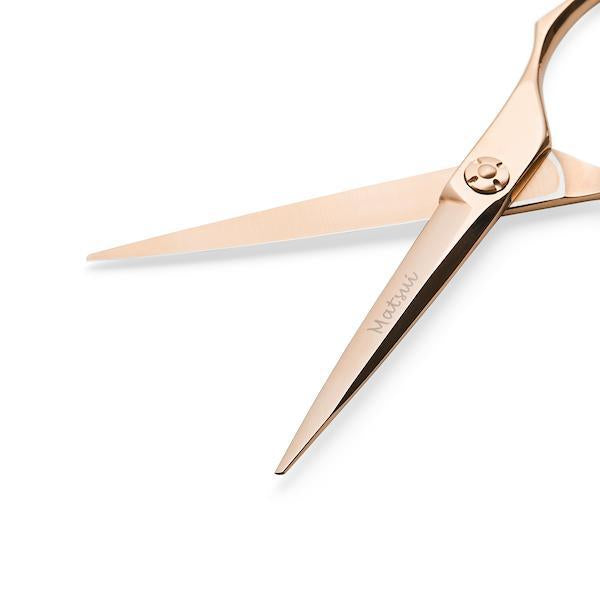 Matsui Rose Gold VG10 Limited Edition Offset Scissor Thinner Combo (1406164664381) (4859155644477)