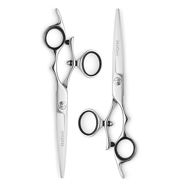 Matsui Silver Swivel Hairdressing Scissors Twin Set (6727902920765)