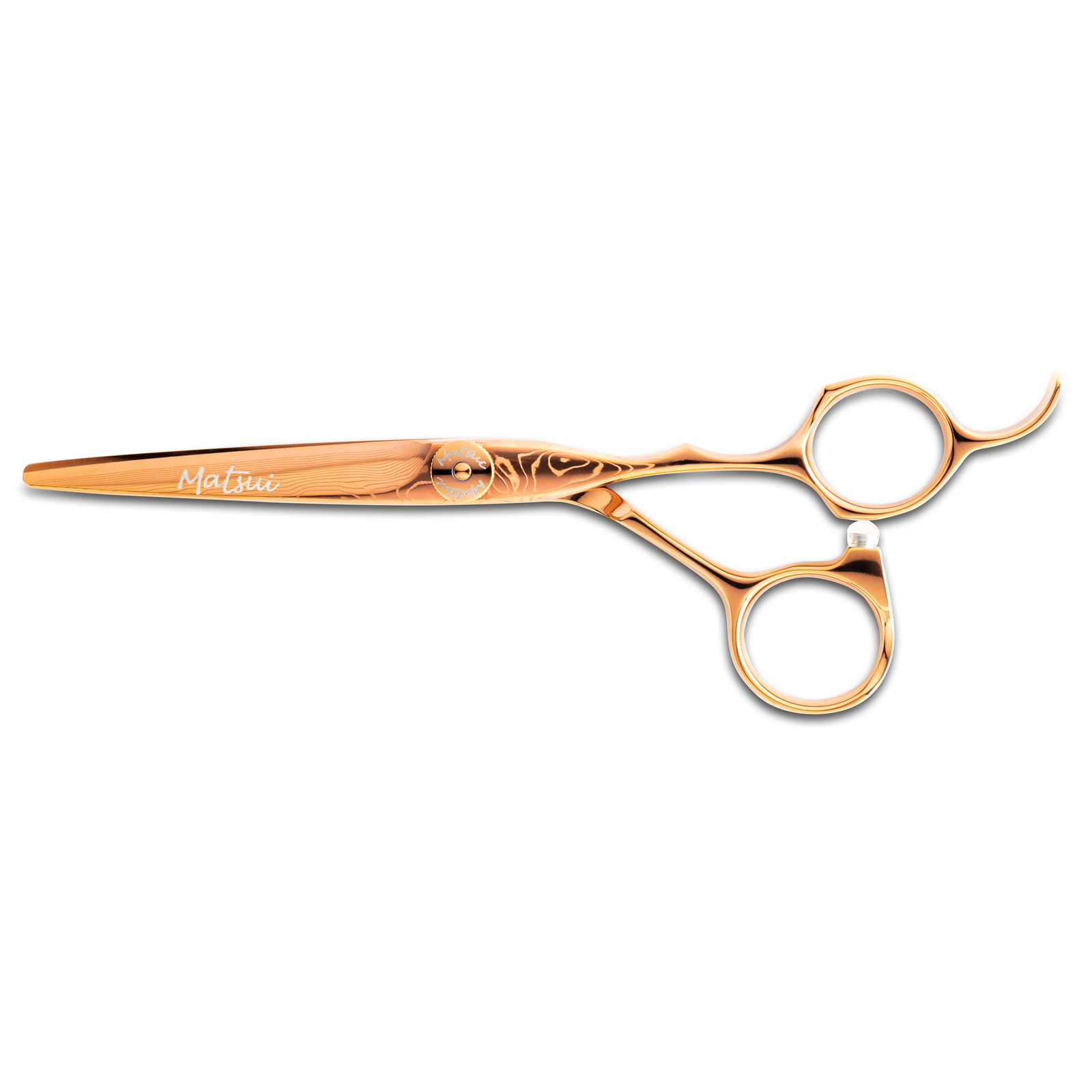 Signature Damascus Crane Scissor Rose Gold