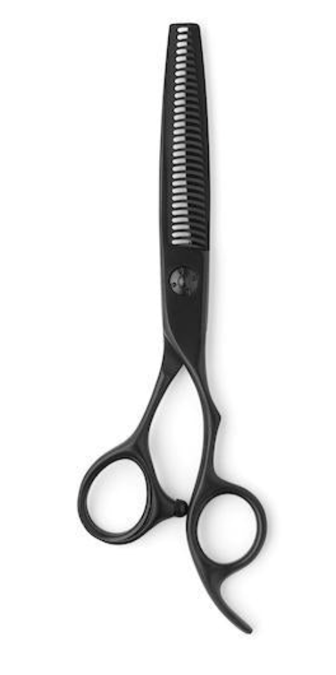Matsui Lightweight Classic Matte Black Offset Thinning Scissor (7220874608701)
