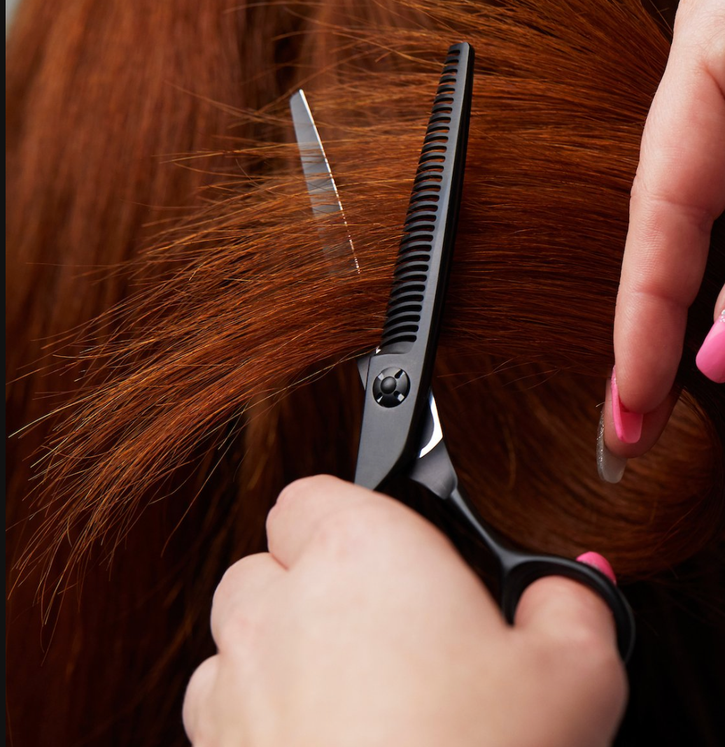 Matsui Lightweight Classic Matte Black Offset Thinning Scissor (7220874608701)