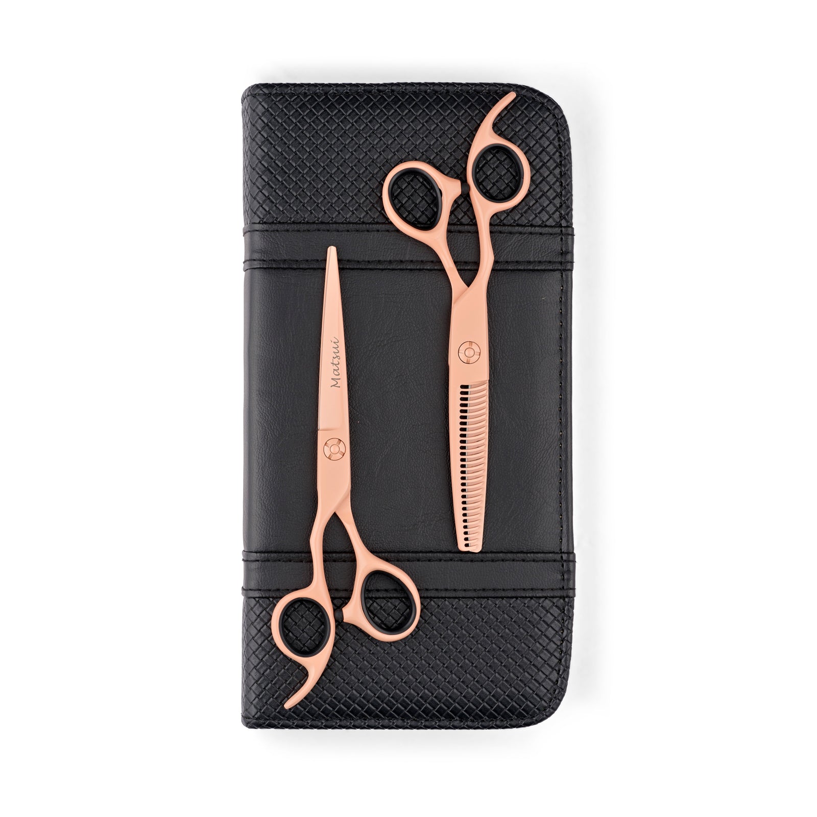 Lefty Matsui Pastel Peach Combo Hairdressing Scissors (6941216079933)