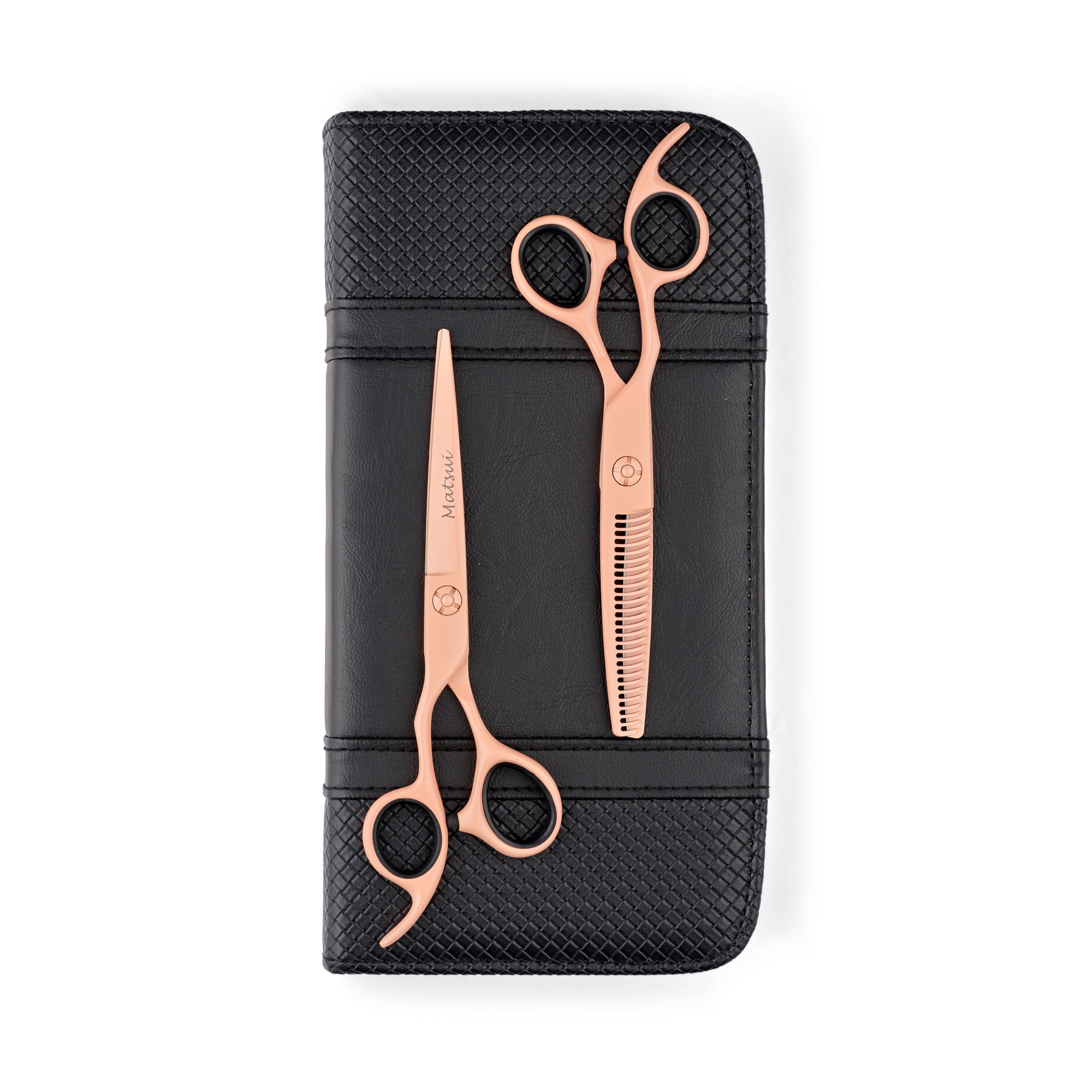 Lefty Matsui Pastel Peach Combo Hairdressing Scissors (6941216079933)