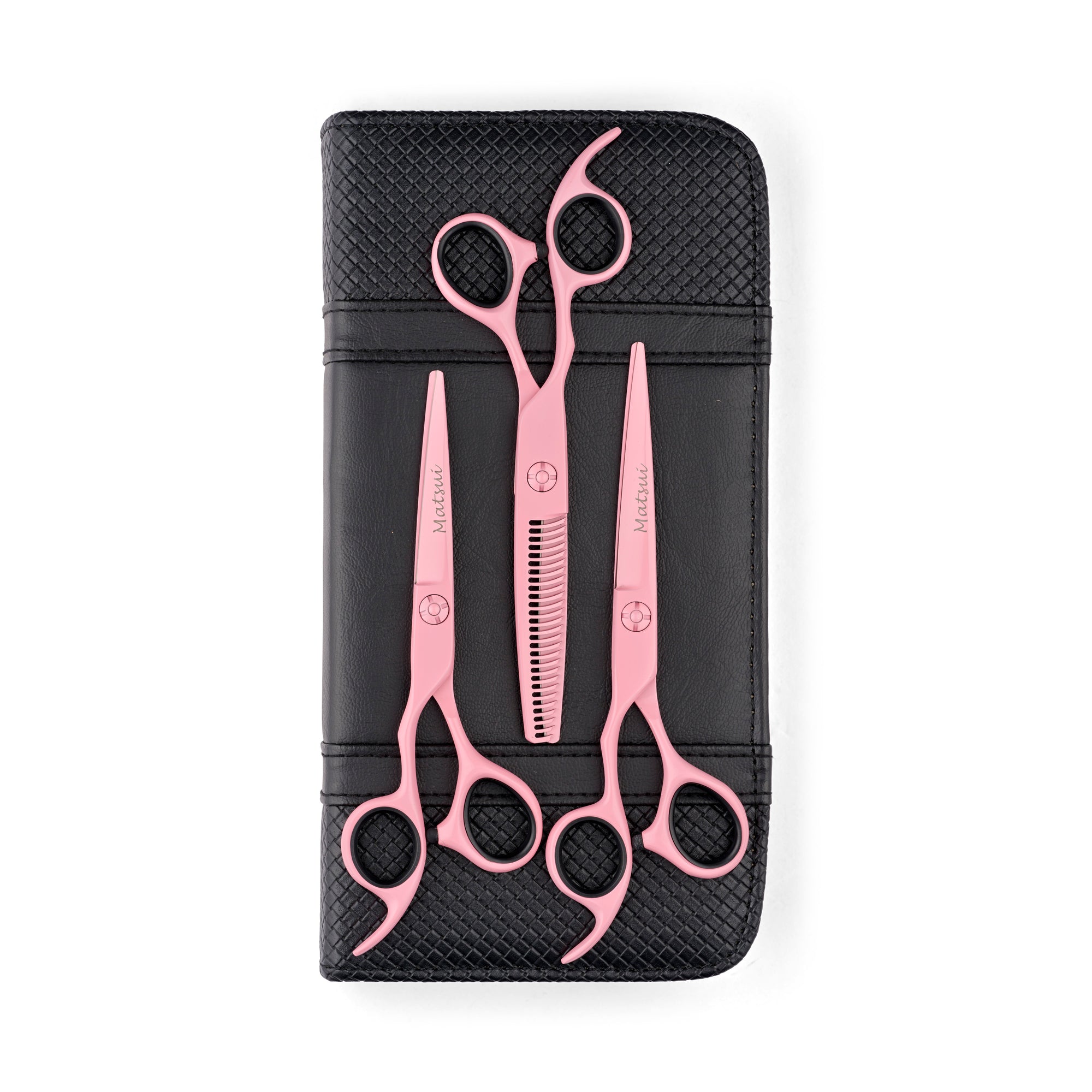 Lefty Matsui Pastel Pink Hairdressing Scissors Triple Set (6941177020477)