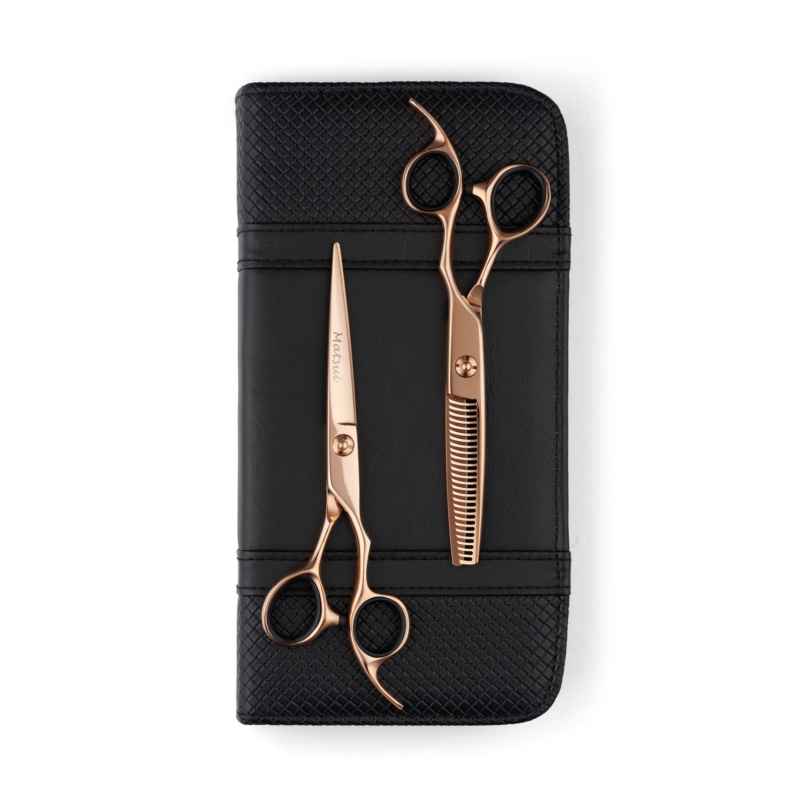 Matsui Lightweight Classic Offset Rose Gold Scissor Thinner Combo (6972743581757)