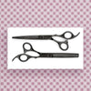 Professional Matsui Matte Black Aichei Mountain Offset Hairdressing Scissors - Thinner Combo (6798654832701)