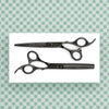 Premium Matsui Matte Black Aichei Mountain Offset Hairdressing Scissors - Thinner Combo (6798655291453)
