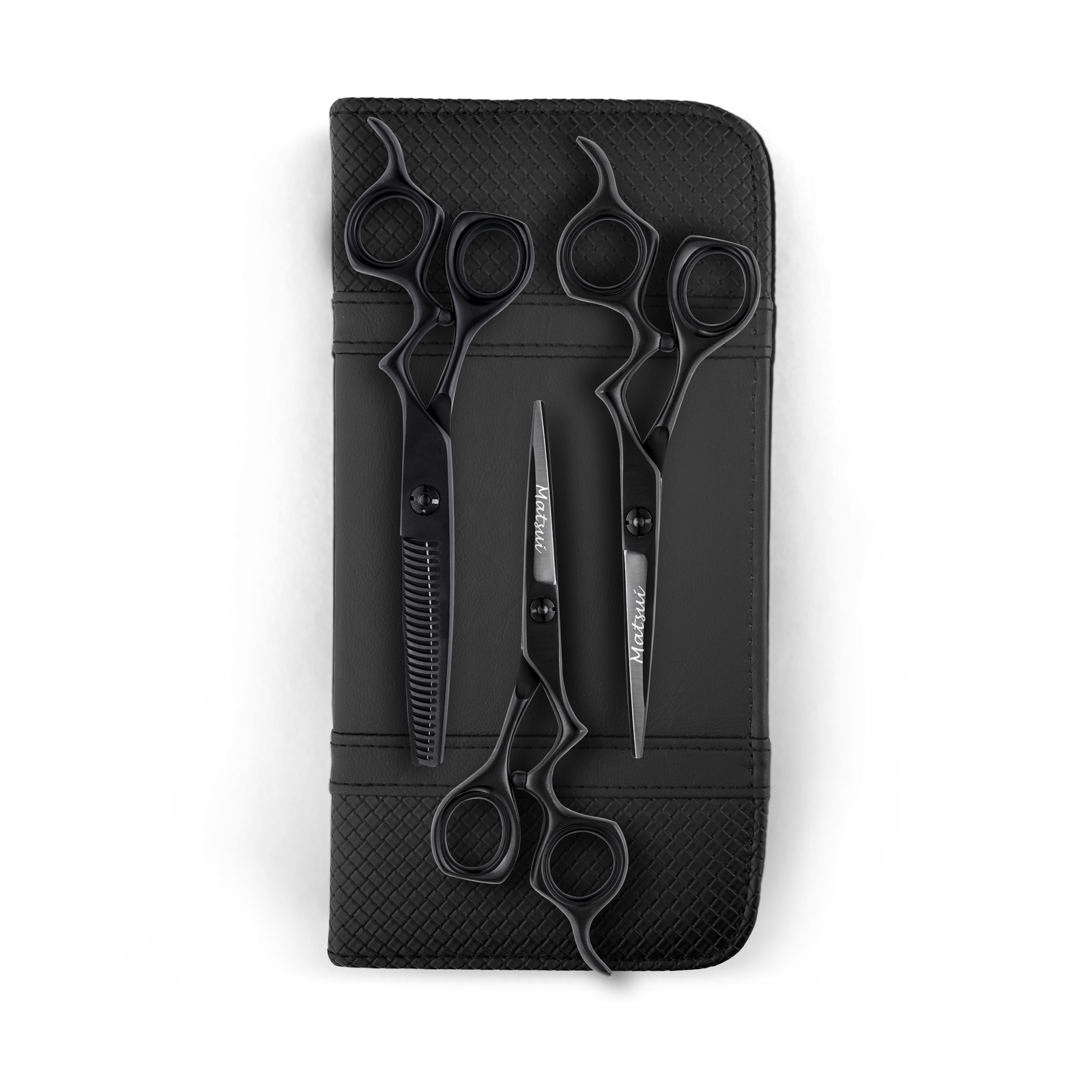 Matsui Classic Ergo Support Scissor Thinner Triple Set Matte Black (6550022324285)