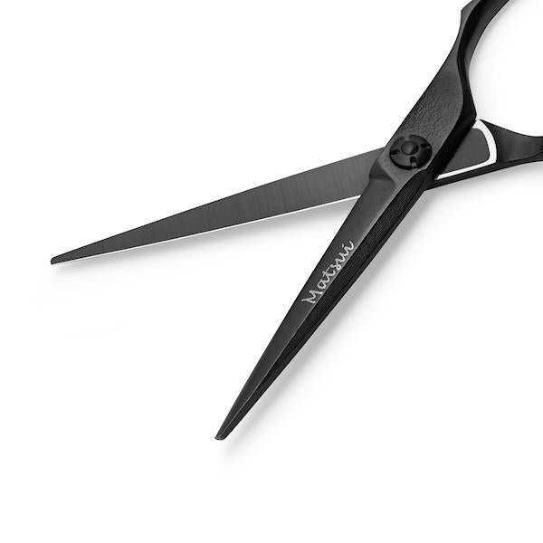 2020 Matte Black Matsui Damascus Offset Scissors, Triple Set (1828664016957)