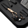 Matsui Rose Gold VG10 Limited Edition Offset Scissor Thinner Combo case detail (1406164664381) (4859155644477)