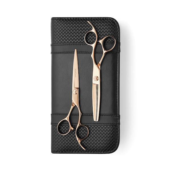 Matsui Rose Gold Aichei Mountain Offset Scissor Thinner Combo (1407835734077)