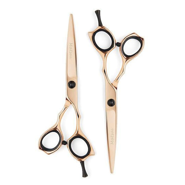 Matsui Precision Rose Gold Professional Hairdressing Scissor Twin Set (6725745934397)