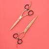 Exclusive Matsui Rose Gold Aichei Mountain Offset Hairdresser Scissors - Thinner Combination (6798661517373)