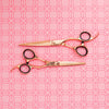 2020 Rose Gold Matsui Damascus Offset Scissors, Triple Set (1828767989821)