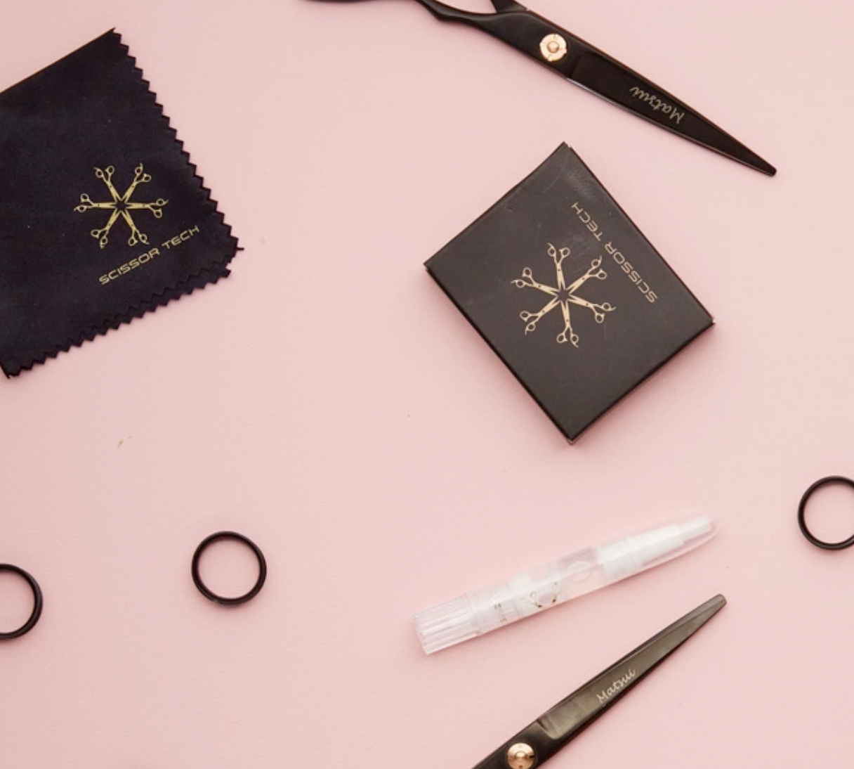 Matsui Precision Matte Black Hairdressing Scissor Twin Set (6725740855357)