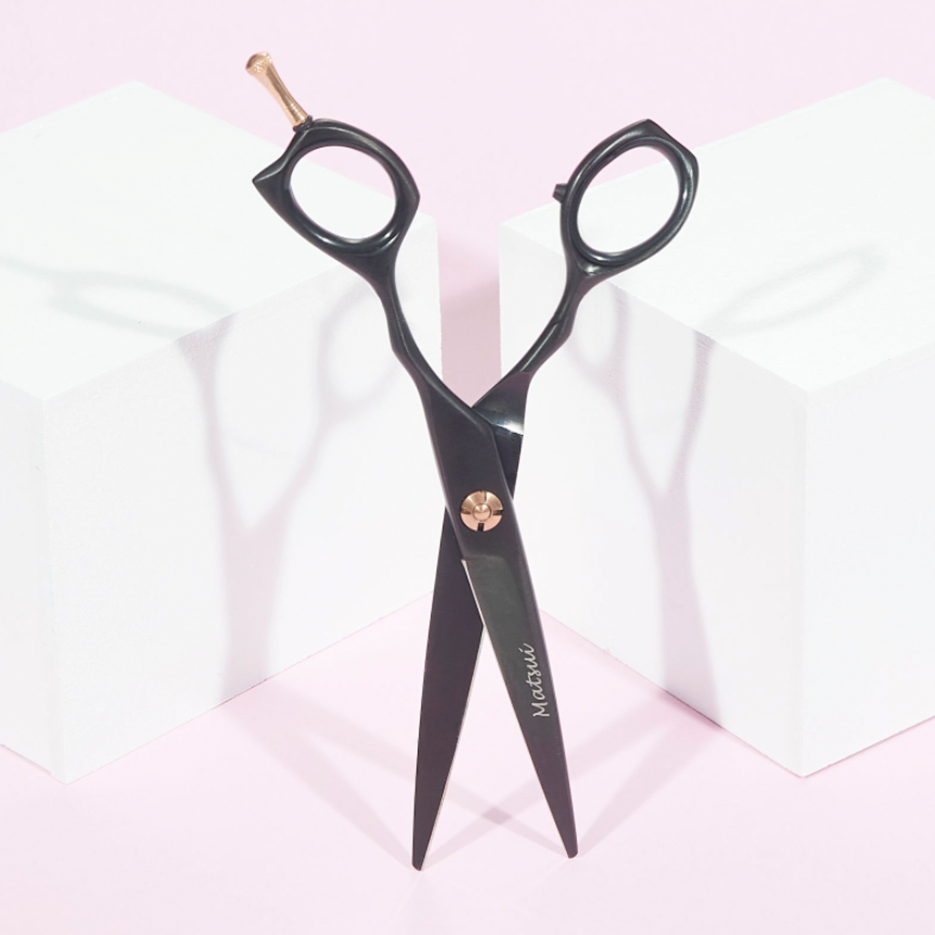 Matsui Precision Matte Black Hairdressing Scissor Twin Set (6725740855357)