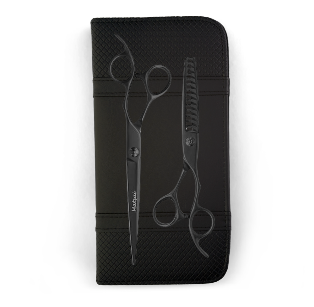 Matsui Matte Black Master Barber Scissor & Texturizer Combo (10037392656)