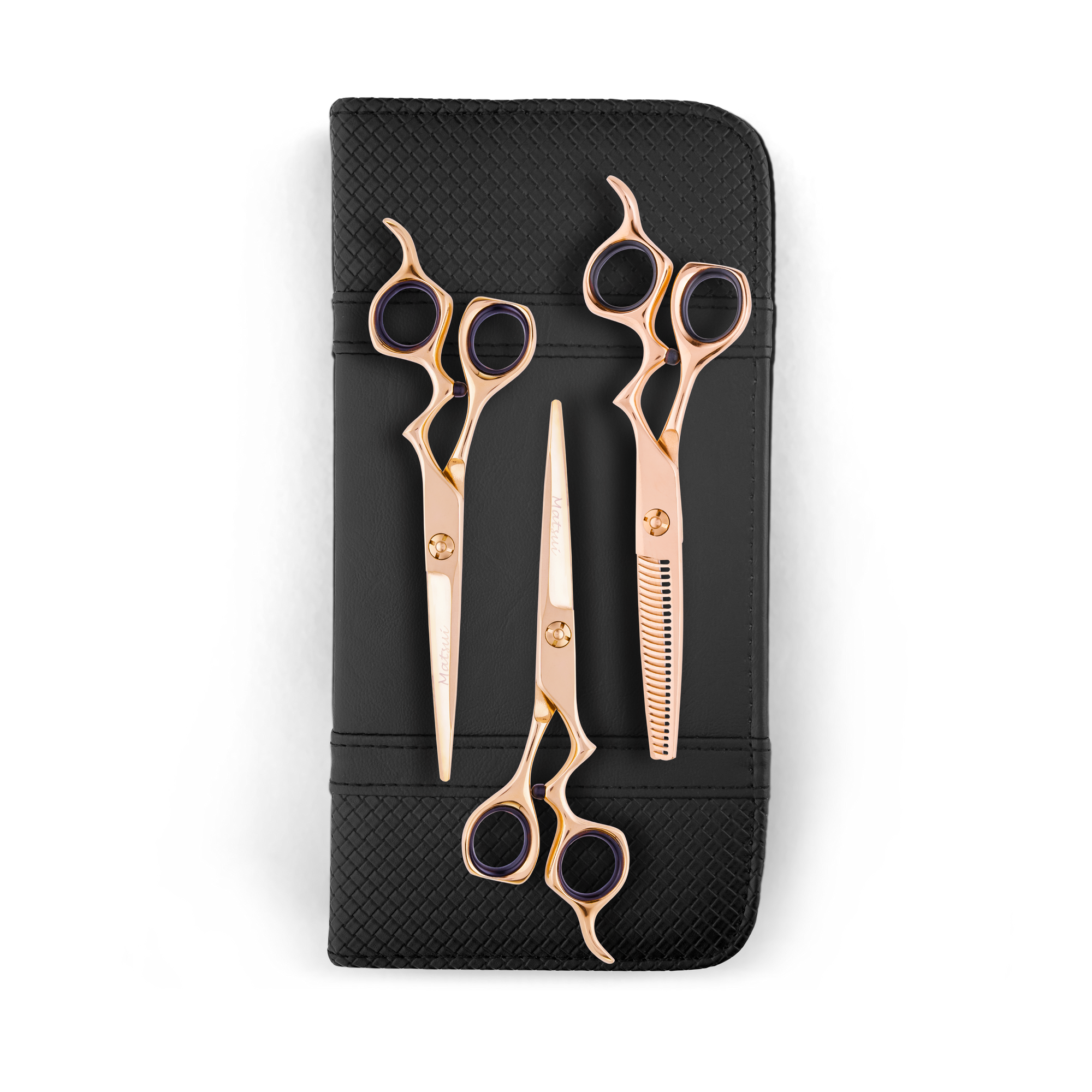 Matsui Classic Ergo Support Scissor Rose Gold Thinner Triple Set (6550067642429)