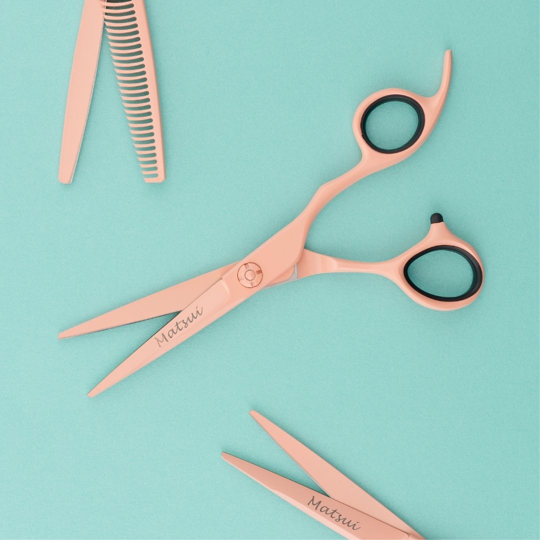 Matsui Pastel Peach Cutting Scissor (6623021105213)