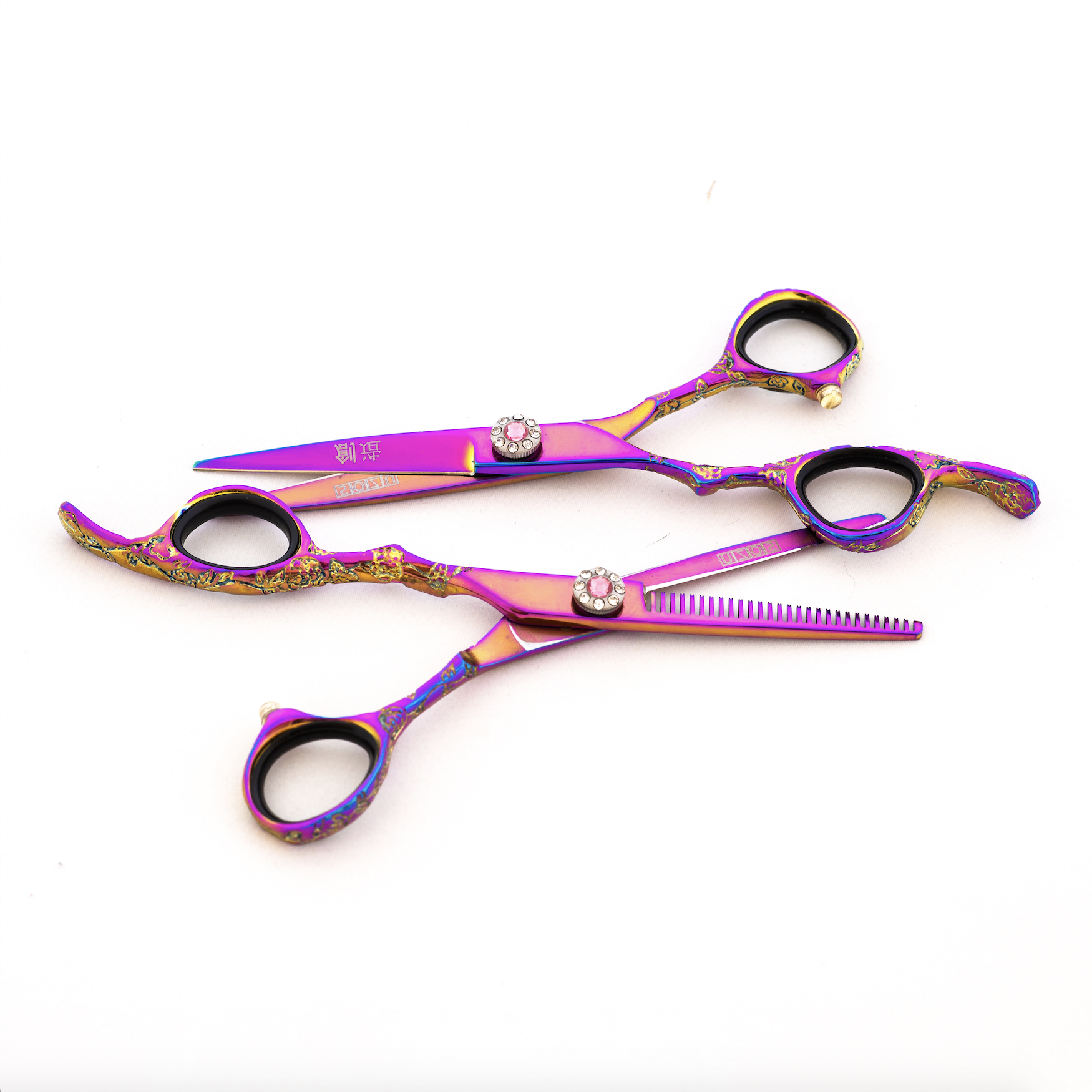 Sozu Essentials Pink Rainbow Scissor Thinner Combo Lefty (4828035416125)