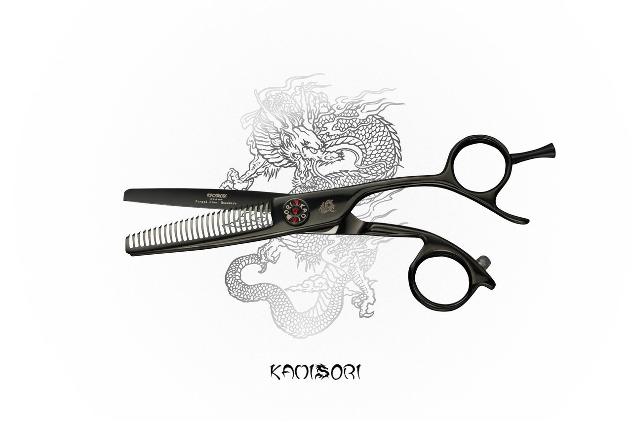 KAMISORI Black Diamond Professional Hair Texturizing Shears (752253894717)