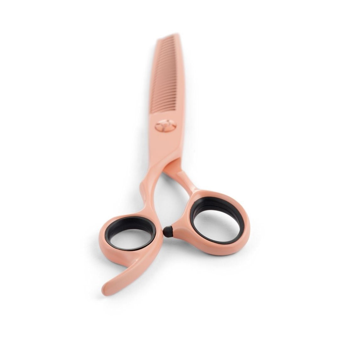 Lefty Matsui Pastel Peach Combo Hairdressing Scissors (6941216079933)